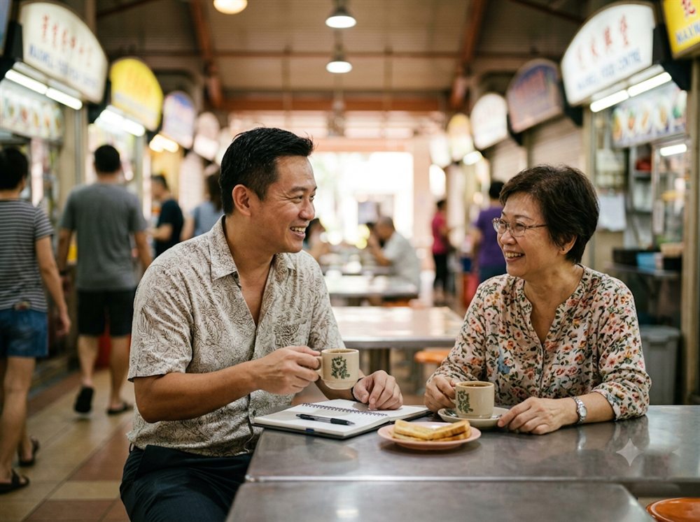 An adviser and client over kopi