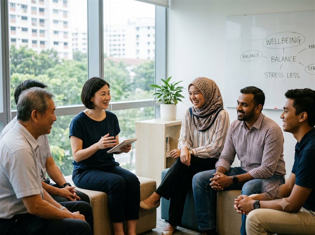 A workplace wellness session